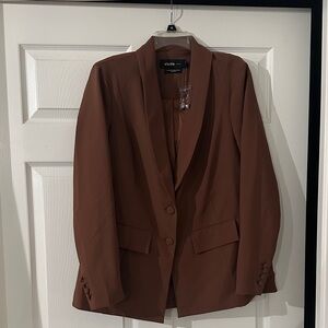 Torrid Studio Rust-Brown Tailored Women's Blazer Jacket